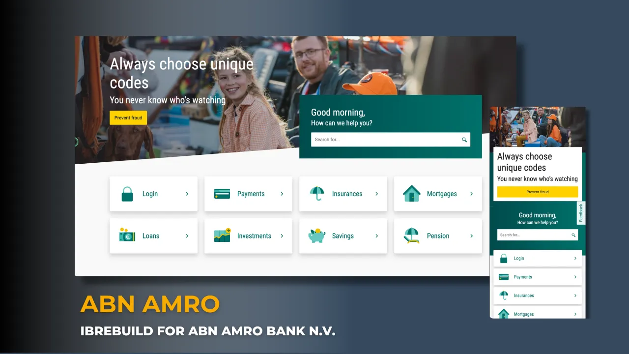 Cover screen for application page